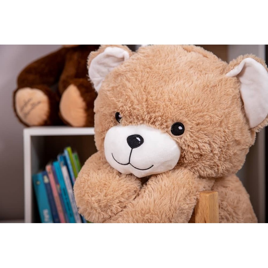 Peluche Made in France - Ours Gaston beige géant-Ours en peluche 100cm