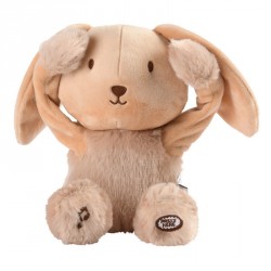 Peek a boo musical soft toy Valentin the bunny