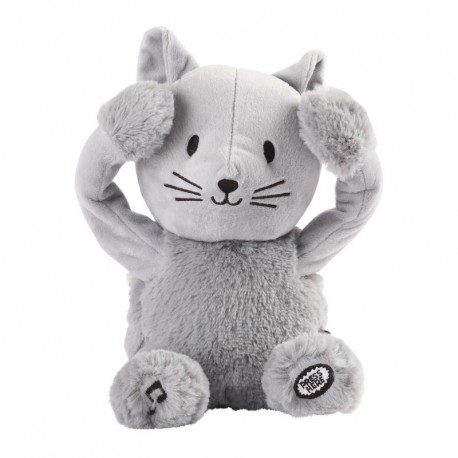 Peluche Coucou et Comptine Oscar le Chat, jouet cache-cache enfant