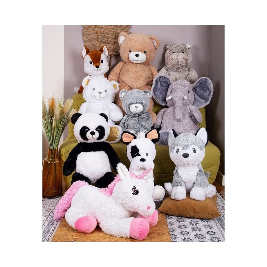 Peluche Made in France - Ours Gaston beige géant-Ours en peluche 100cm