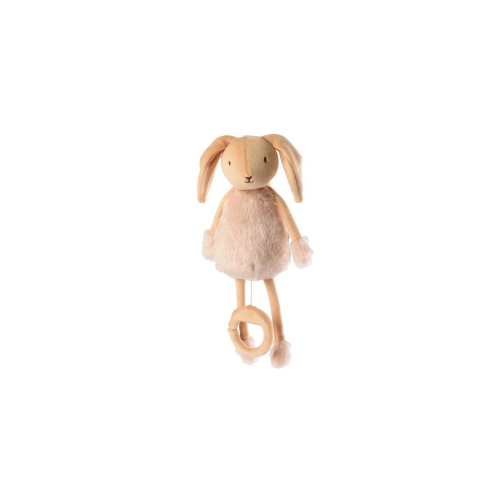 Valentin le Lapin - peluche boite à musique, doudou bébé avec berceuse