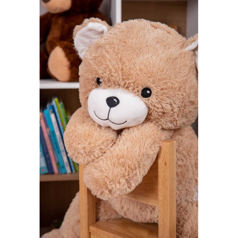 Peluche Made in France - Ours Gaston beige géant-Ours en peluche 100cm