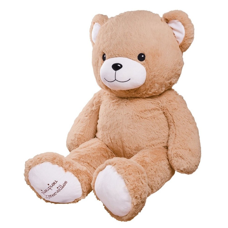 Peluche géante - Gaston Beige - ours peluche 120cm - Made in France