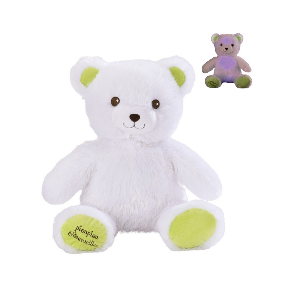 white light up teddy bear