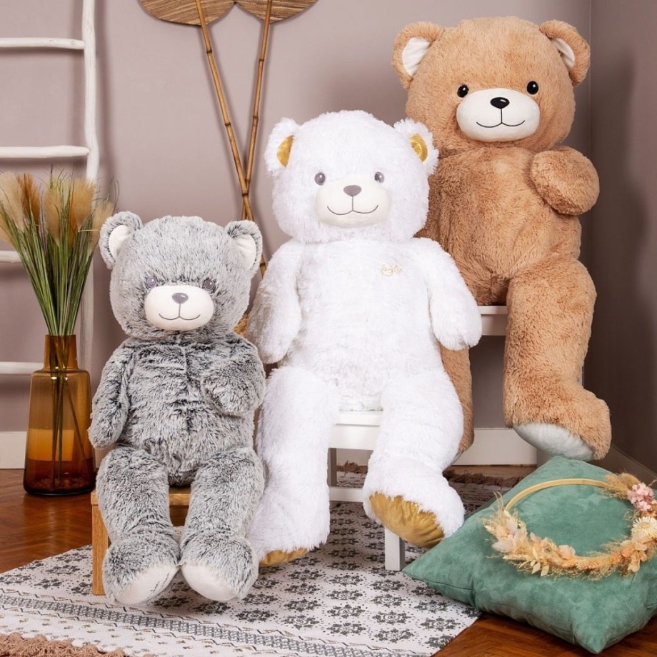 Peluche géante - Gaston Beige - ours peluche 120cm - Made in France