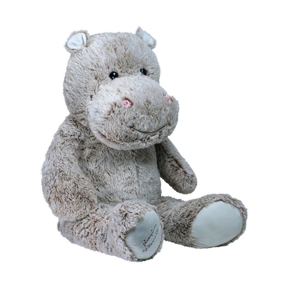 Peluche géante - Léo - hippo gris en peluche 100cm - Made in France