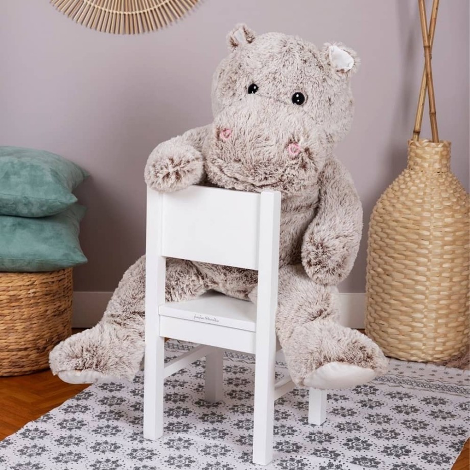 Peluche géante - Léo - hippo gris en peluche 100cm - Made in France