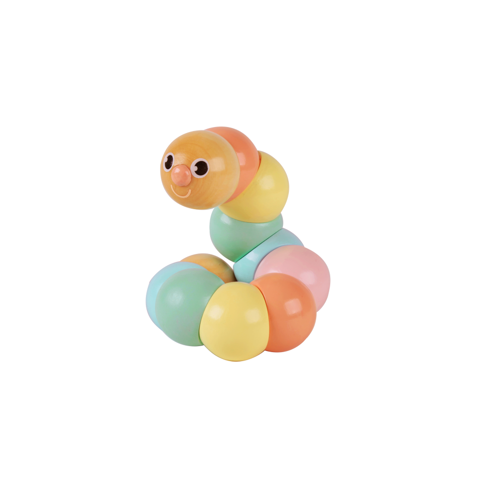 Chenille Multi Couleurs Articulee En Bois Jouet D Activite Eveil Bebe