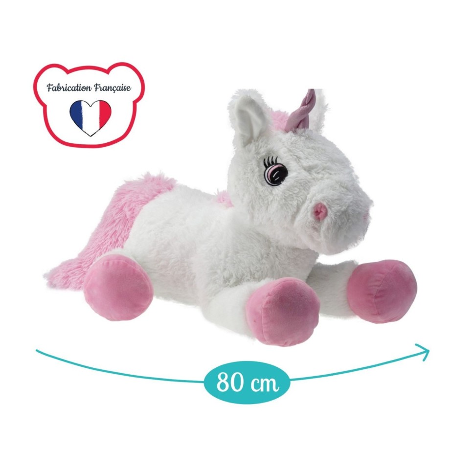 Peluche géante - Lady- Licorne en peluche 80cm - Made in France