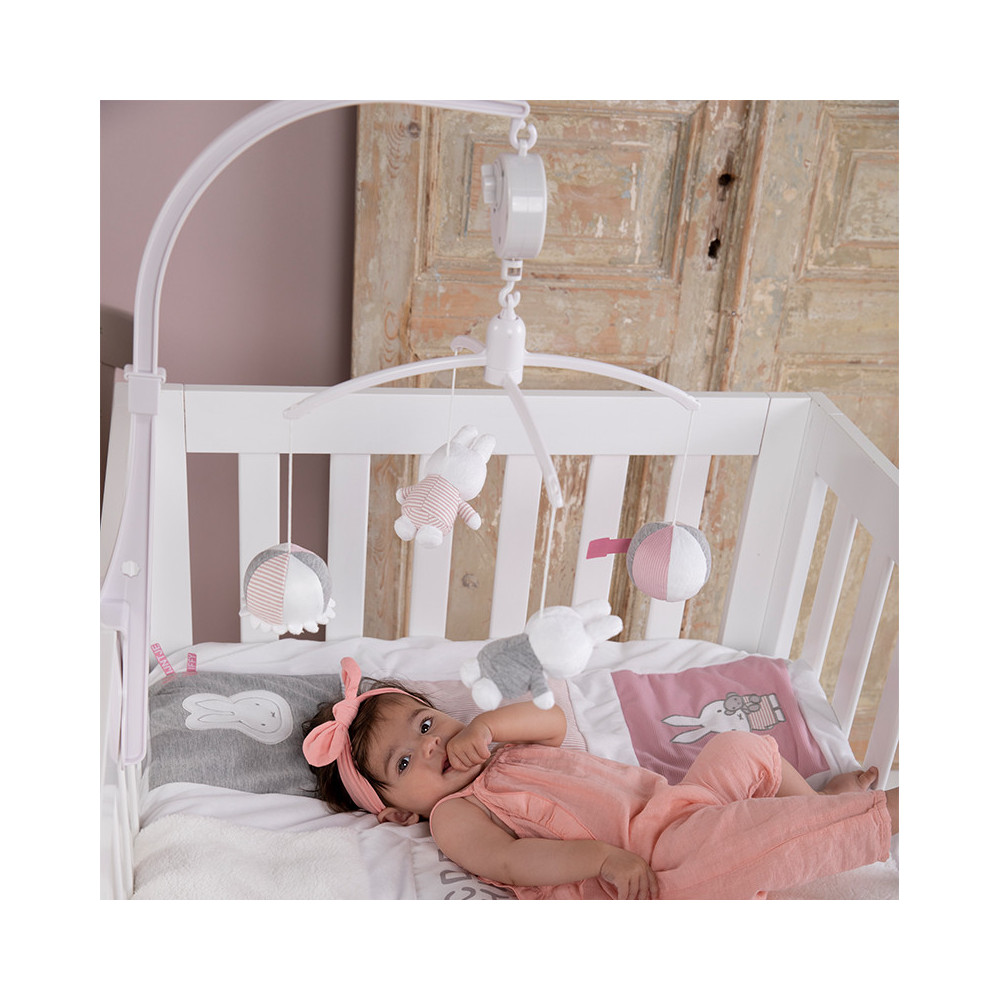 Mobile Musical Miffy Rose Velours Berceuse Pour Endormir Bebe Mobile Musical Miffy Rose Velours Berceuse Pour Endormir Bebe