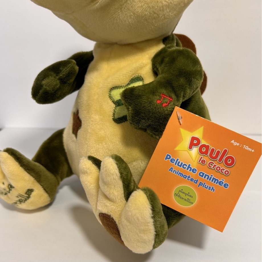 Paulo le Croco peluche interactive - crocodile animé chante et danse