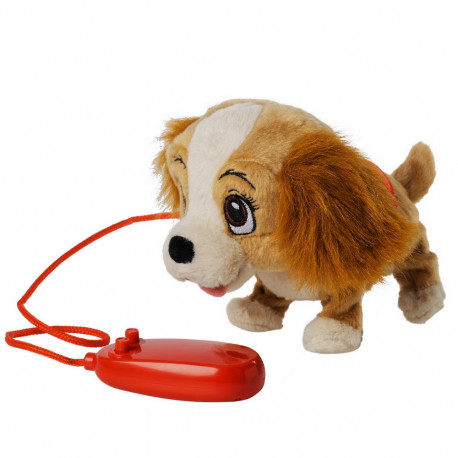 Jouet peluche Chien intéractif marche chante danse aboie avec habit et laisse