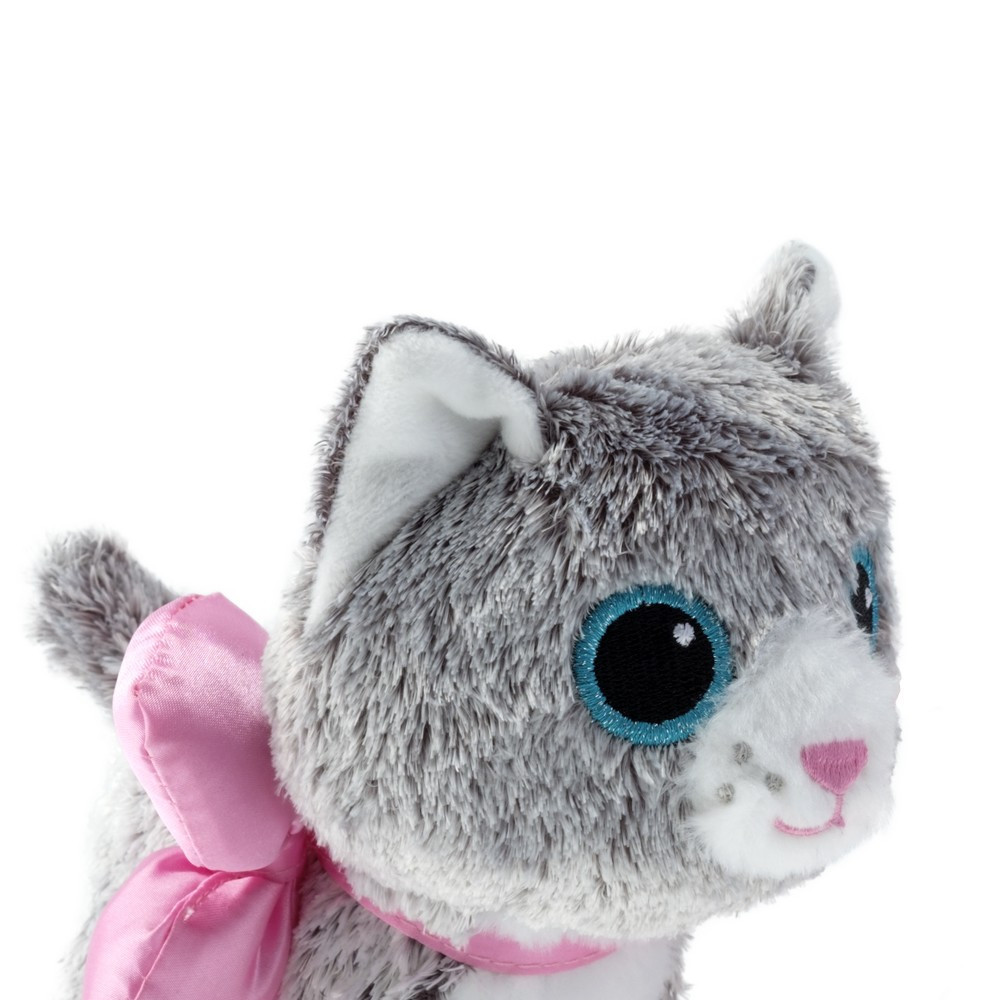 chat en peluche qui miaule