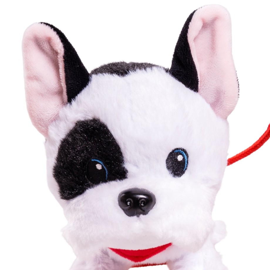 Ray chien en peluche qui marche et aboie, jouet enfant 3+. Chien a promener en laisse.
