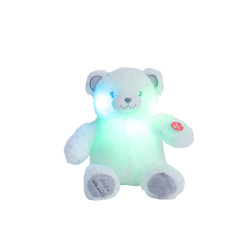 Peluche-Gaston-Ourson-Lumineux-Blanc-Gris-28cm-a-offrir