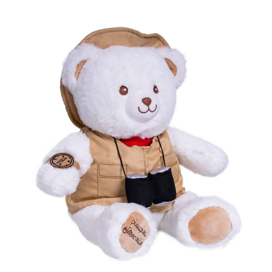 Peluche Gaston Aventurier 40cm. Idéal pour découvrir ce métier.