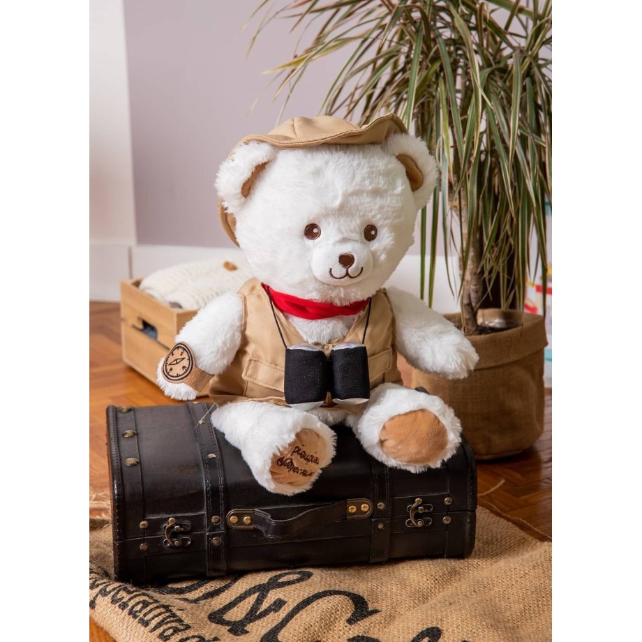 Peluche Gaston Aventurier 40cm. Idéal pour découvrir ce métier.
