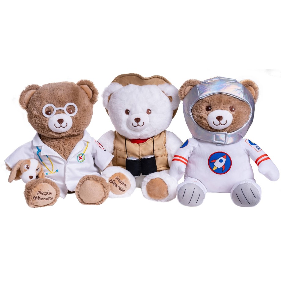 Peluche Gaston Vétérinaire 40cm. Idéal pour découvrir ce métier.