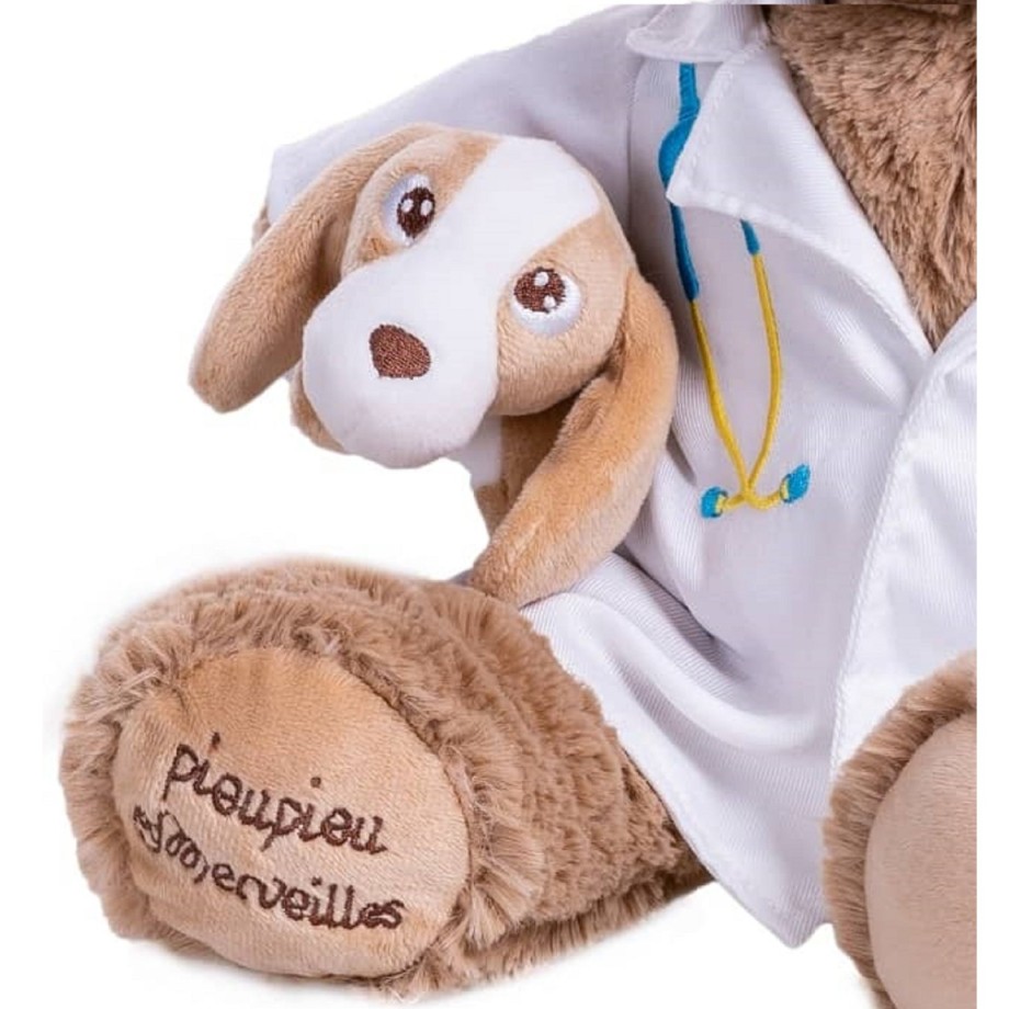 Peluche Gaston Vétérinaire 40cm. Idéal pour découvrir ce métier.