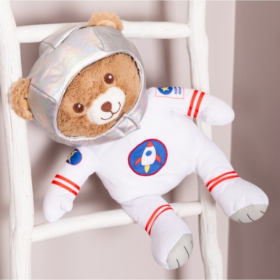 Peluche Gaston Astronaute 40cm. Idéal pour découvrir ce métier.