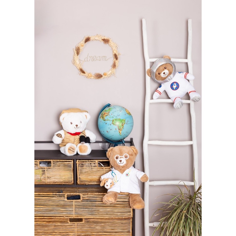 Peluche Gaston Astronaute 40cm. Idéal pour découvrir ce métier.
