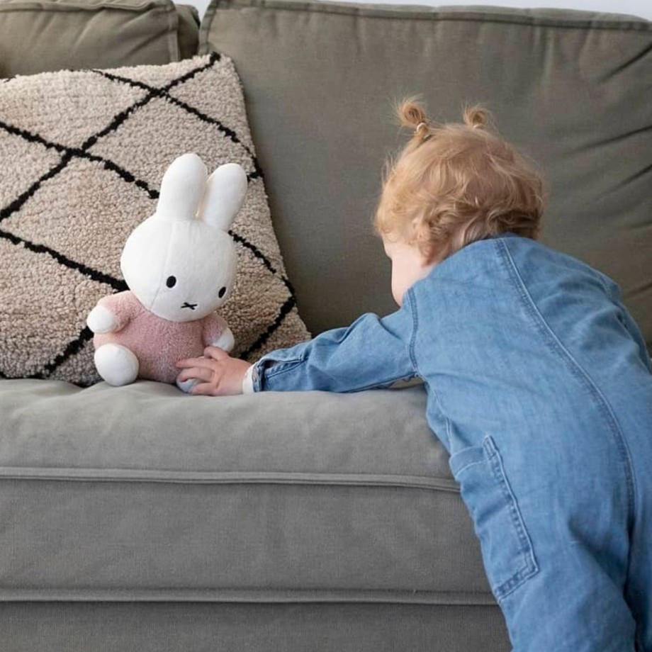 Miffy peluche fluffy rose, peluche 25cm lapin pour cadeau bébé