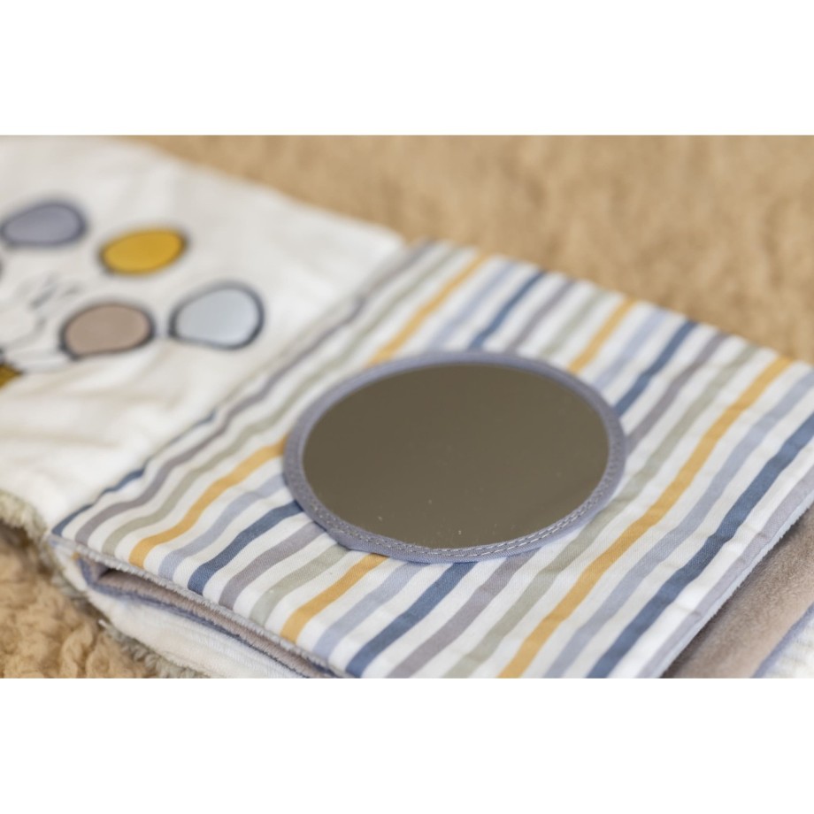 Livre d'activités en tissu Miffy Fluffy bleu-vert - jeu d'éveil bébé