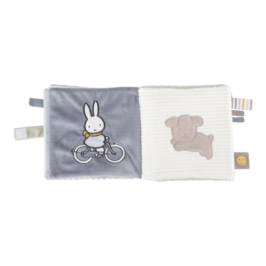 Livre d'activités en tissu Miffy Fluffy bleu-vert - jeu d'éveil bébé