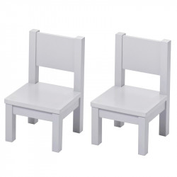 Lot de 2 - Ma première chaise Enfant - Montessori - Gris - 1-4 ans