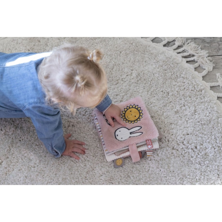 Livre d'activités en tissu Miffy Fluffy rose - jeu d'éveil bébé