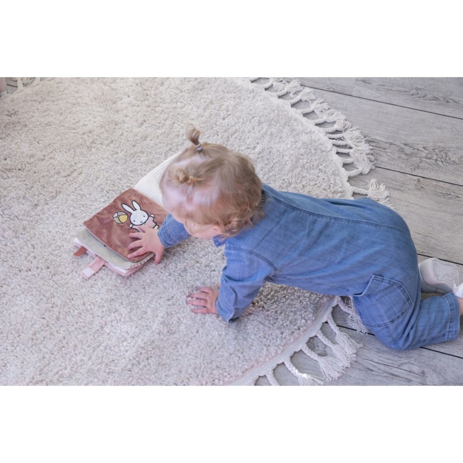 Livre d'activités en tissu Miffy Fluffy rose - jeu d'éveil bébé