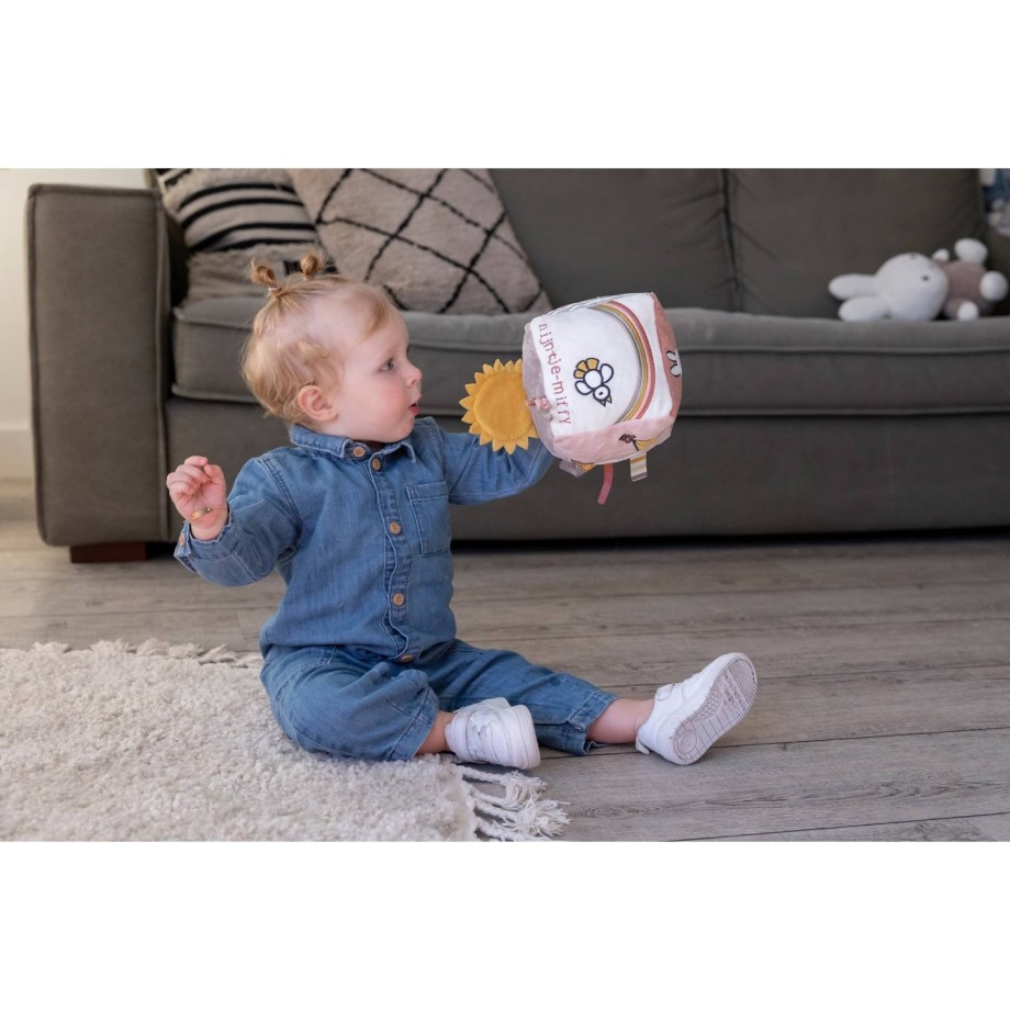 Cube d'activités tissu Miffy Rose - Jouet d'éveil bébé en peluche