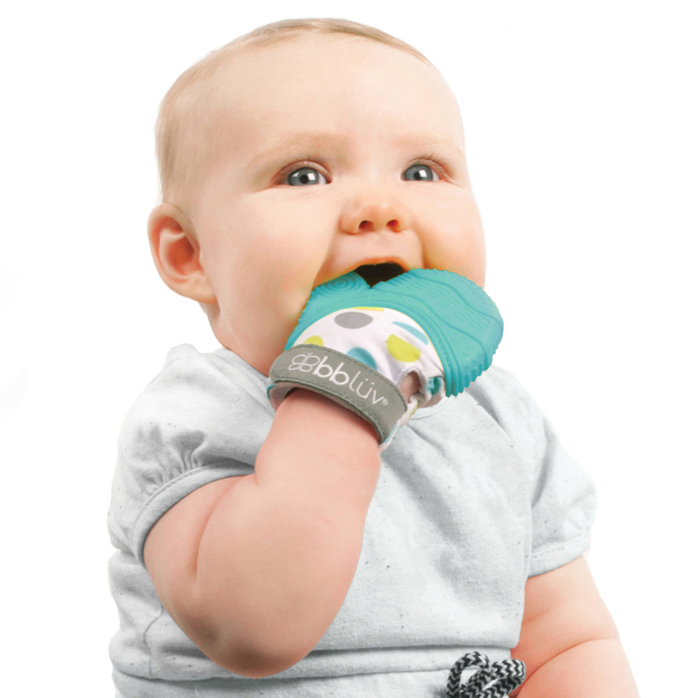 Mitaine De Dentition Pour Bebe Bleu Aqua Gluv Mitaine De Dentition Pour Bebe Bleu Aqua Gluv