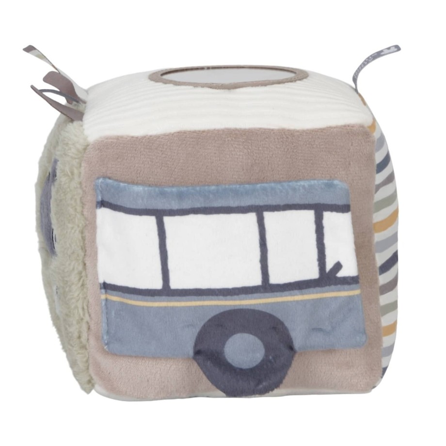 Cube d'activités tissu Miffy bleu-vert - Jouet d'éveil bébé en peluche