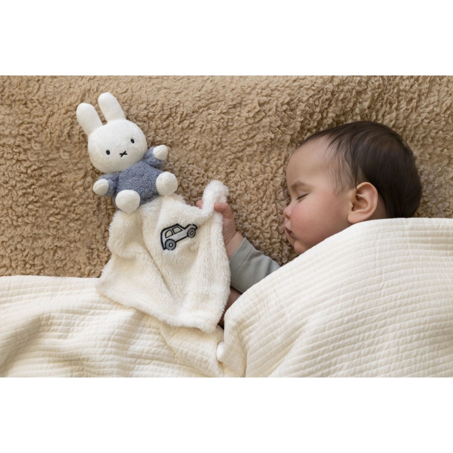 Miffy peluche fluffy bleu - Doudou plat