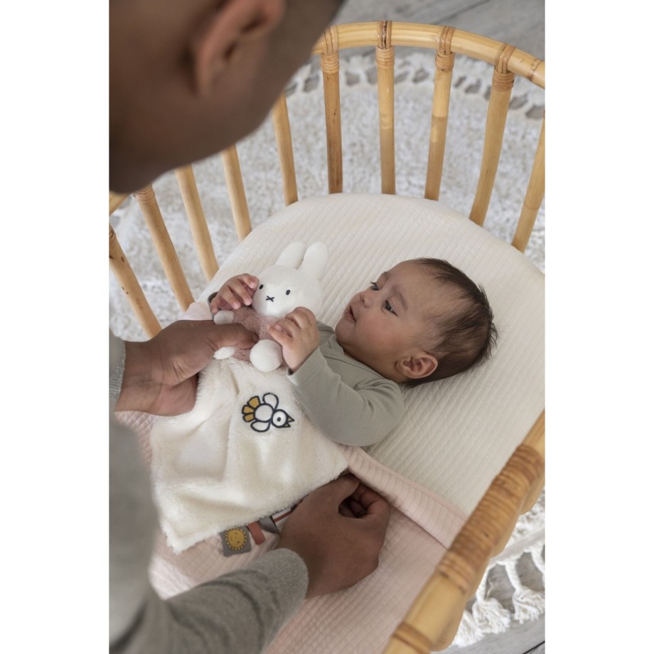 Miffy peluche fluffy rose - Doudou plat