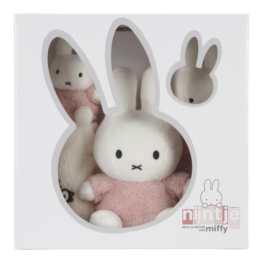 coffret cadeaux miffy fluffy rose - jouet d'activités pour bébé