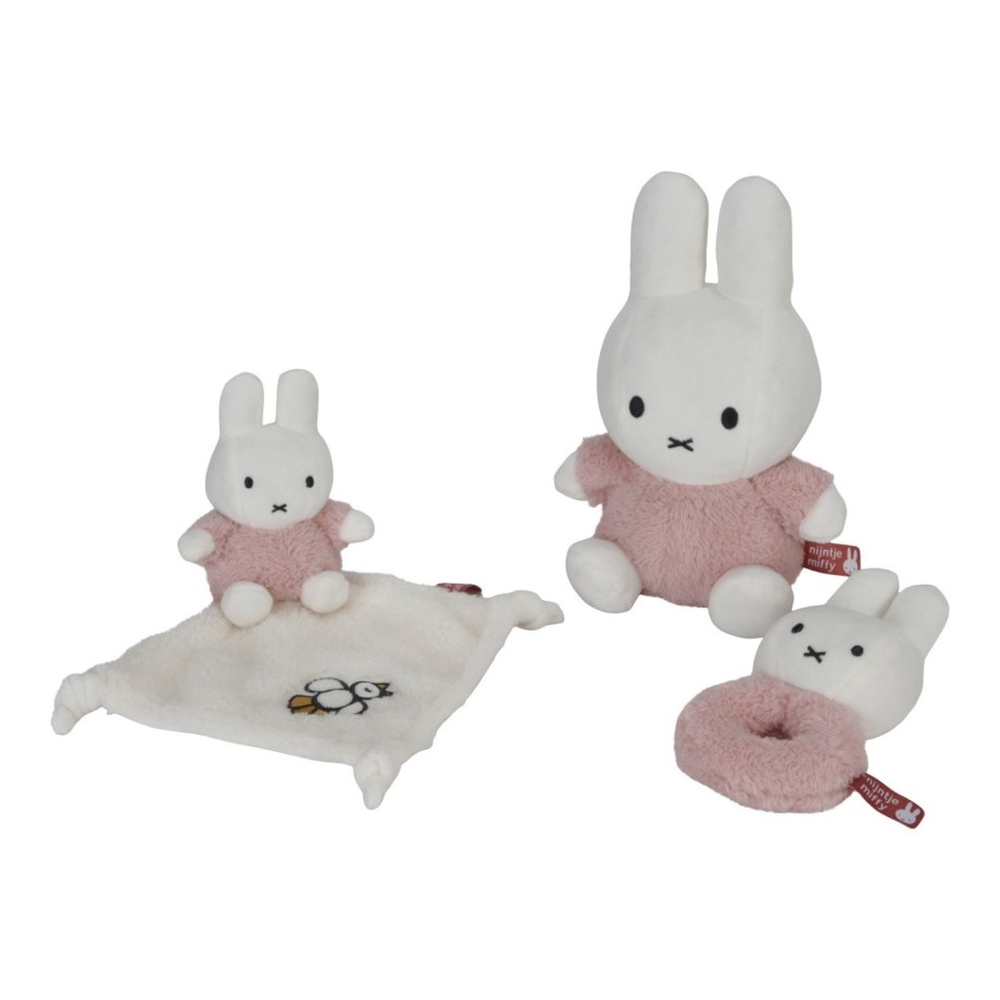 coffret cadeaux miffy fluffy rose - jouet d'activités pour bébé