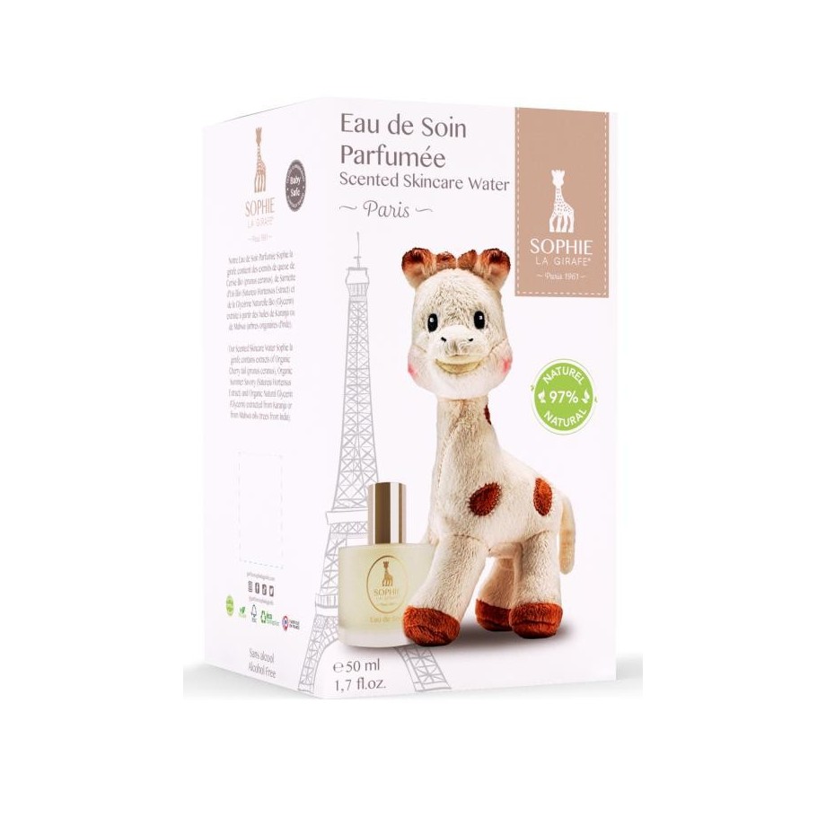 Coffret naissance Sophie la Girafe - peluche et flacon 50ml