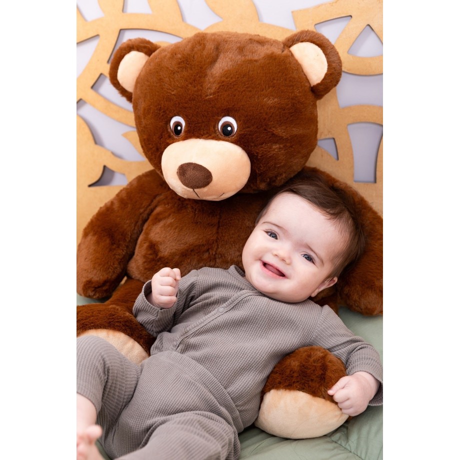 Peluche géante -Augustin Ourson Chocolat- peluche 70cm -Made in France