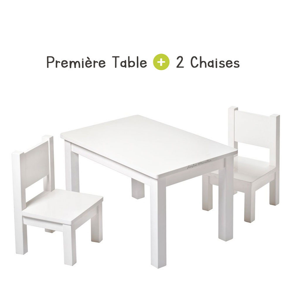 Ensemble Table Et Chaises Enfant 12 Mois Montessori Blanc