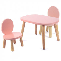 Ensemble Ovaline - Table et Chaises enfant 1-4 ans - Rose