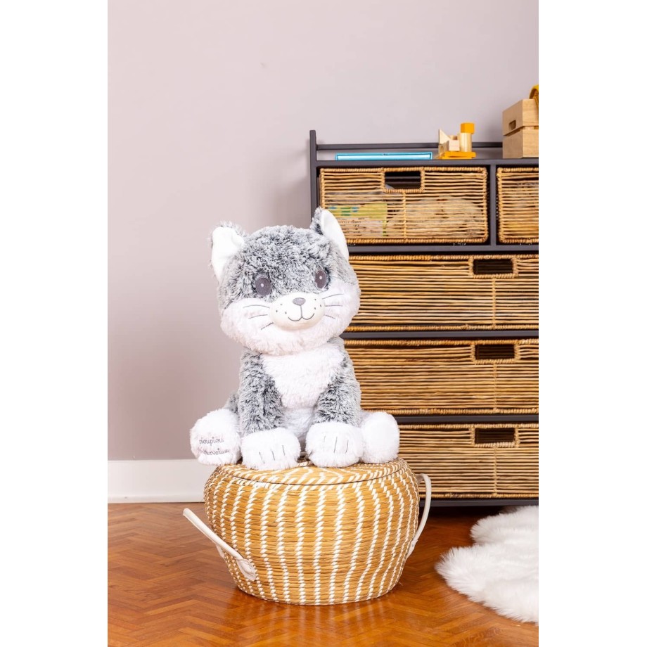Peluche Géante Made in France - Peluche Moustache le Chat - 50cm