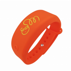 Bracelet distributeur de gel désinfectant - orange S/M