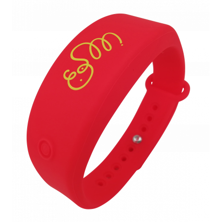 Bracelet distributeur de gel désinfectant - rouge L