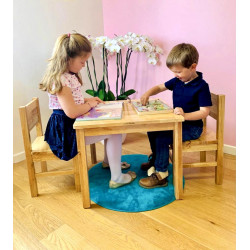 Table en bois enfant 4-7 ans - Bois naturel