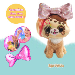 Sprinkle Bow Pet - Chiot beige et chocolat - 18cm
