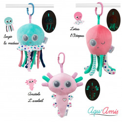 Peluche Phosphorescente Anatole l'Axolotl
