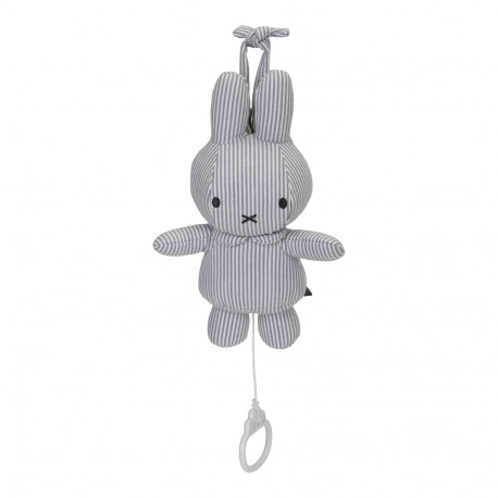 Peluche Boîte à musique Miffy Marinière Gris Rayé