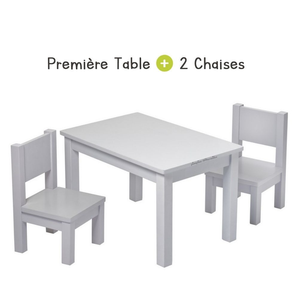 Ensemble Table et Chaises Enfant 12 mois Montessori - Blanc